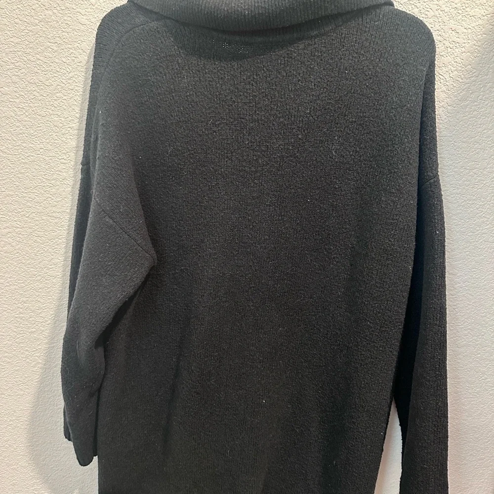 Abercrombie & Fitch Collar Black Chunky Long Sleeve Sweater Dress Sz XXL - Picture 4 of 9